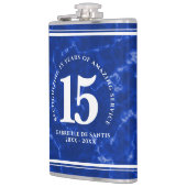 Elegant Blue Marble 15 jaar Jubileum Heupfles (Links)