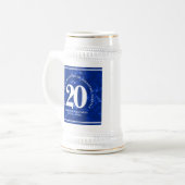 Elegant Blue Marble 20 jaar Jubileum Bierpul (Voorkant links)