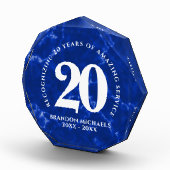 Elegant Blue Marble 20 jaar Jubileum Fotoblokken (Rechts)