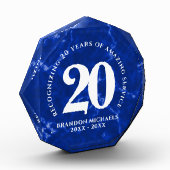 Elegant Blue Marble 20 jaar Jubileum Fotoblokken (Links)