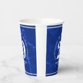 Elegant Blue Marble 20 jaar Jubileum Papieren Bekers (Links)