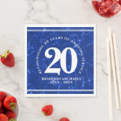 Elegant Blue Marble 20 jaar Jubileum Servet (Insitu)