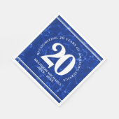 Elegant Blue Marble 20 jaar Jubileum Servet (Hoek)