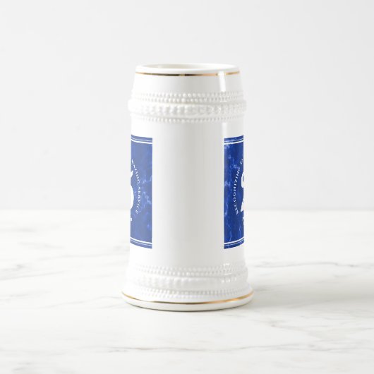 Elegant Blue Marble 25 jaar Jubileum Bierpul (Center)