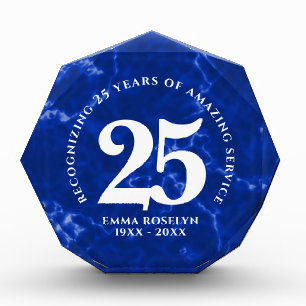 Elegant Blue Marble 25 jaar Jubileum Fotoblokken