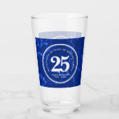 Elegant Blue Marble 25 jaar Jubileum Glas (Achterkant)