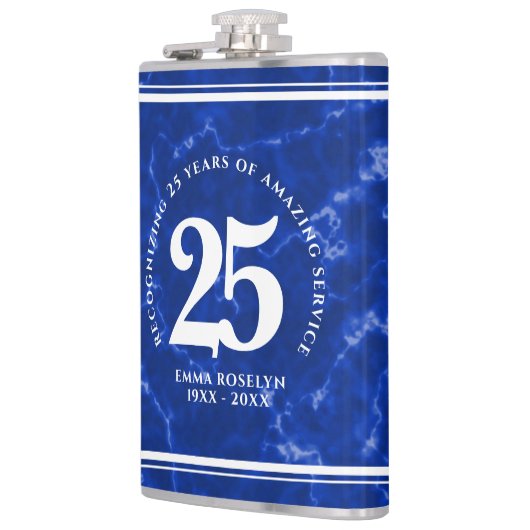 Elegant Blue Marble 25 jaar Jubileum Heupfles (Links)