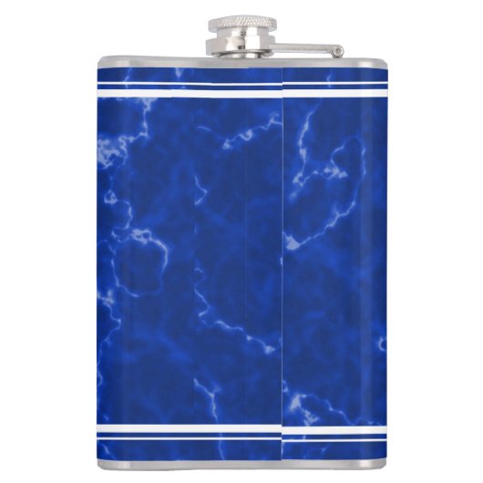 Elegant Blue Marble 25 jaar Jubileum Heupfles (Achterkant)