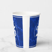 Elegant Blue Marble 25 jaar Jubileum Papieren Bekers (Rechts)