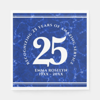 Elegant Blue Marble 25 jaar Jubileum Servet