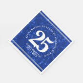 Elegant Blue Marble 25 jaar Jubileum Servet (Hoek)