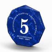 Elegant Blue Marble 5 jaar Jubileum Fotoblokken (Rechts)