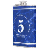 Elegant Blue Marble 5 jaar Jubileum Heupfles (Links)