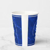 Elegant Blue Marble 5 jaar Jubileum Papieren Bekers (Links)