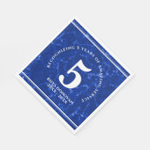 Elegant Blue Marble 5 jaar Jubileum Servet (Hoek)