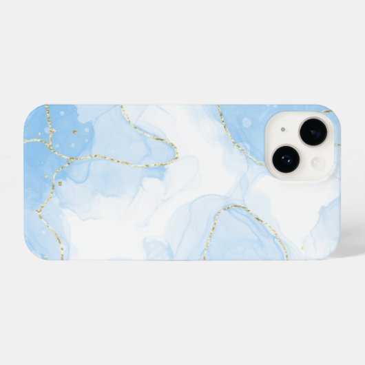 Elegant Blue Marble  iPhone Hoesje (Achterkant horizontaal)