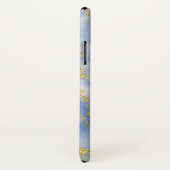 Elegant Blue Marble Monogram Faux Gold Glitter Case-Mate iPhone Case (Achterkant / rechts)