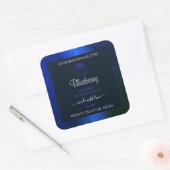 Elegant Blue Marble Pattern Floral Product Label (Envelop)