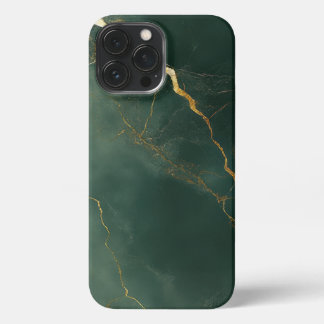 Elegant blue marble stone Phone Case iPhone 13 Pro Max Hoesje