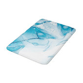 Elegant Blue Marbled  Badmat (Gekanteld)
