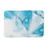 Elegant Blue Marbled  Badmat (Voorkant)