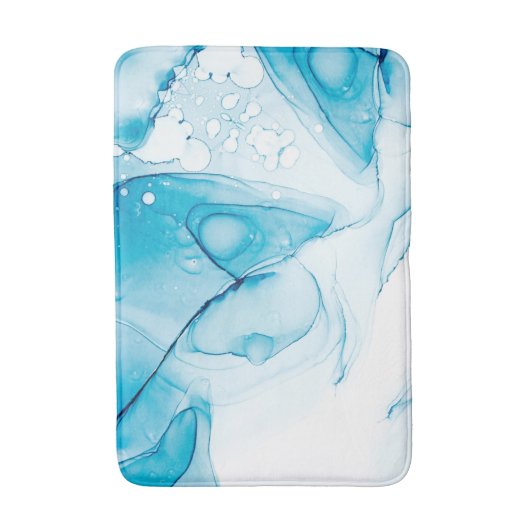 Elegant Blue Marbled  Badmat (Voorkant Verticaal)