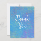 Elegant Blue Marbling Bedankkaart (Voorkant)