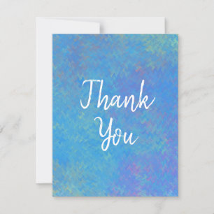 Elegant Blue Marbling Bedankkaart