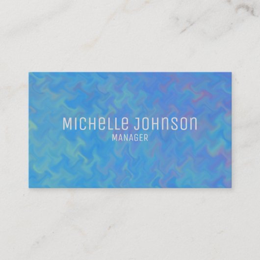 Elegant Blue Marbling Professional Kijk uit Visitekaartje (Voorkant)