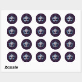 Elegant Blue Masquerade Mask Ronde Sticker (Vel)