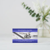 Elegant Blue Medical Visitekaartje (Staand voorkant)