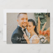 Elegant Blue Mediterranean Lemon Wedding Bedankkaart (Voorkant)