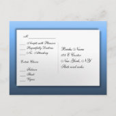 Elegant Blue Menu RSVP (Achterkant)