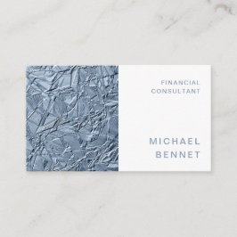 Elegant Blue Metallic Finance Consultant Visitekaartje