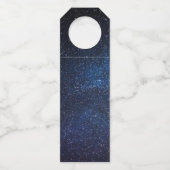 Elegant Blue Milkyway Galaxy Texture Flessenhanger (Achterkant)