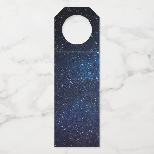 Elegant Blue Milkyway Galaxy Texture Flessenhanger (Achterkant)
