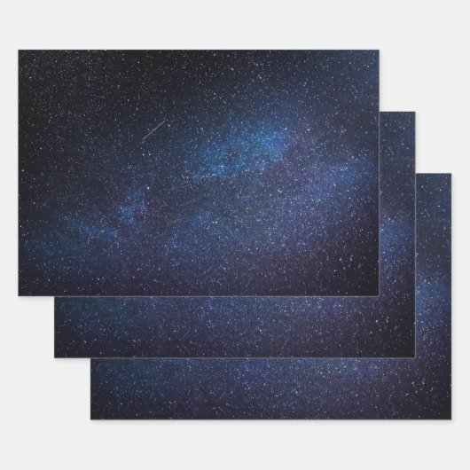 Elegant Blue Milkyway Galaxy Texture Inpakpapier Vel (Set)