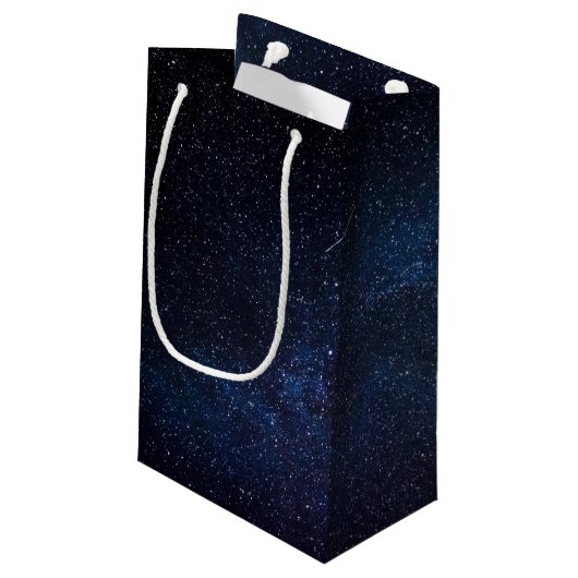 Elegant Blue Milkyway Galaxy Texture Klein Cadeauzakje (Achterkant Gekanteld)