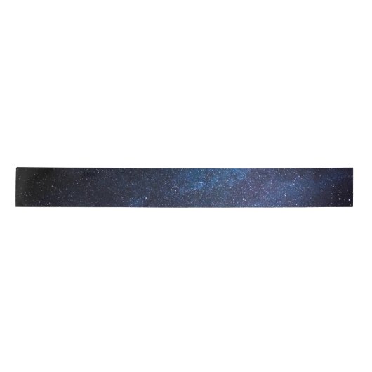 Elegant Blue Milkyway Galaxy Texture Satijnen Lint (Voorkant)