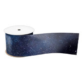 Elegant Blue Milkyway Galaxy Texture Satijnen Lint (Spoel)