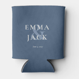 Elegant Blue Minimalist ampersand Wedding  Blikjeskoeler