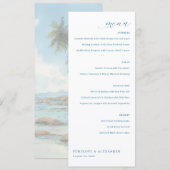 Elegant Blue Minimalist Menu (Voorkant / Achterkant)