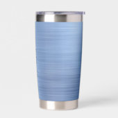 Elegant Blue Monogram Geïsoleerde Drinkbeker (Links)