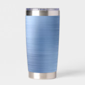 Elegant Blue Monogram Geïsoleerde Drinkbeker (Achterkant)