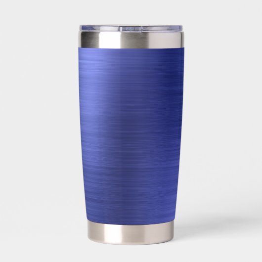 Elegant Blue Monogram Geïsoleerde Drinkbeker (Achterkant)