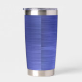 Elegant Blue Monogram Geïsoleerde Drinkbeker (Rechts)