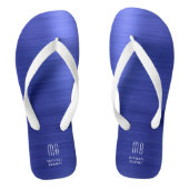 Elegant Blue Monogram Teenslippers (Voetbed)