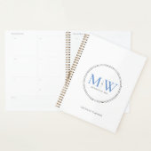 Elegant Blue Monogram Wedding Planner (Display)