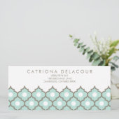 Elegant Blue Moroccan Pattern-kaartencertificaat (Staand voorkant)