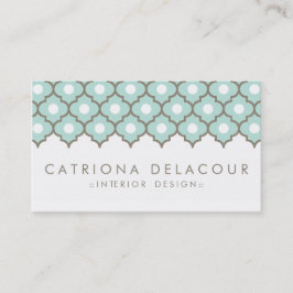 Elegant Blue Moroccan Pattern Visitekaartje